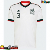 Camisa de Futebol México Cesar Montes #3 Equipamento Secundário Mundo 2026 Manga Curta